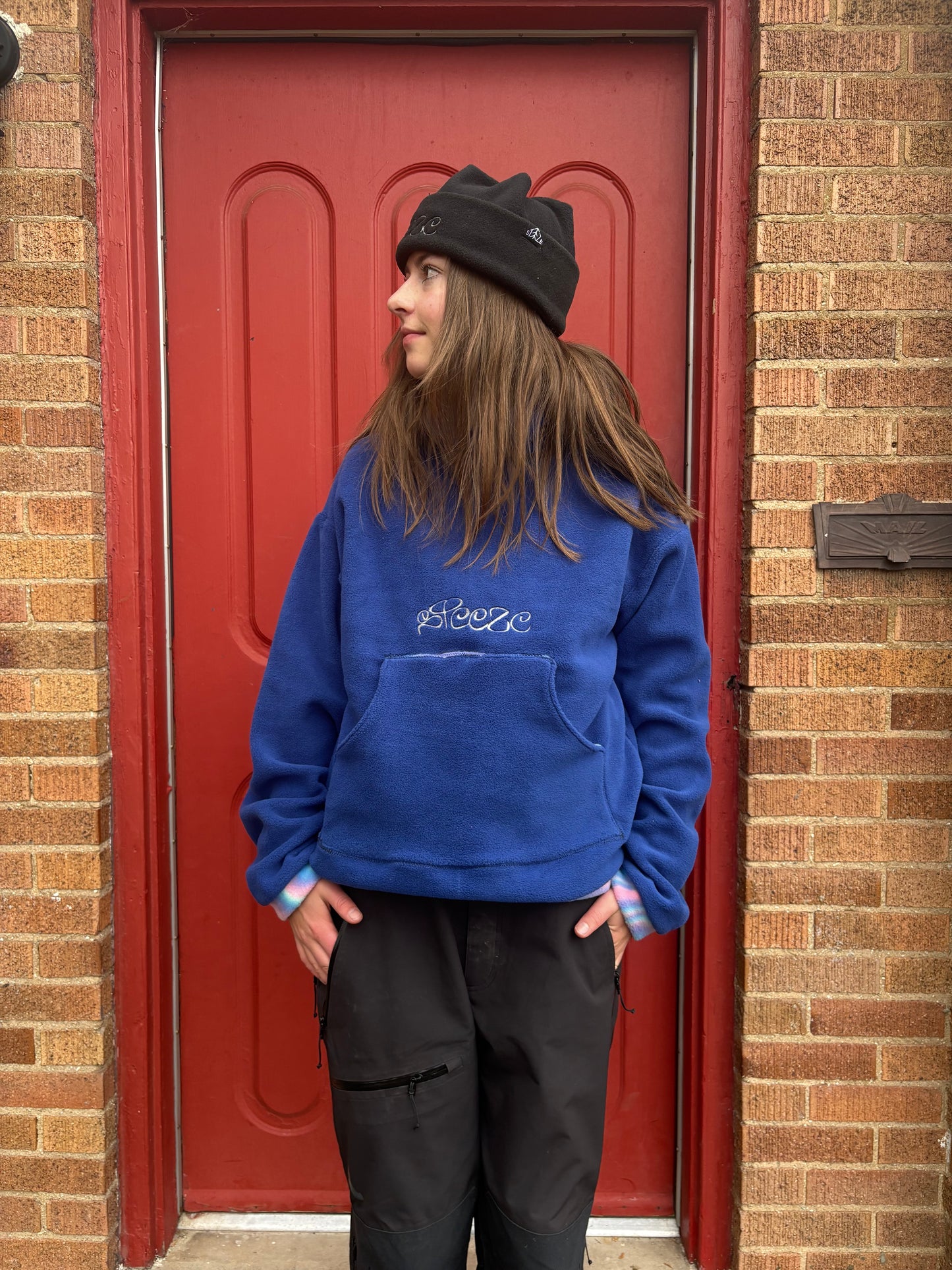 STEEZE HOODIE - Navy and Trippy Pastels