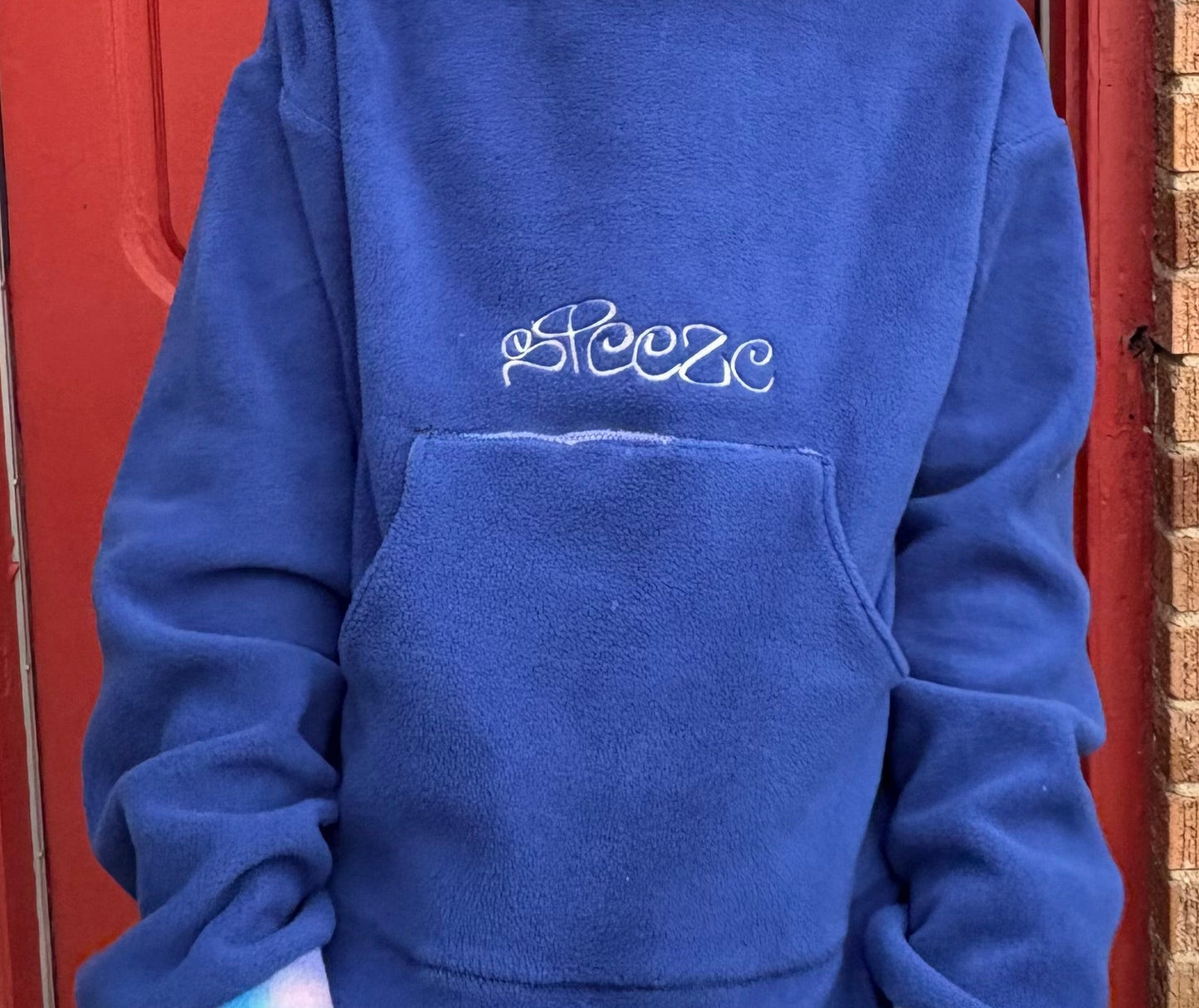 STEEZE HOODIE - Navy and Trippy Pastels