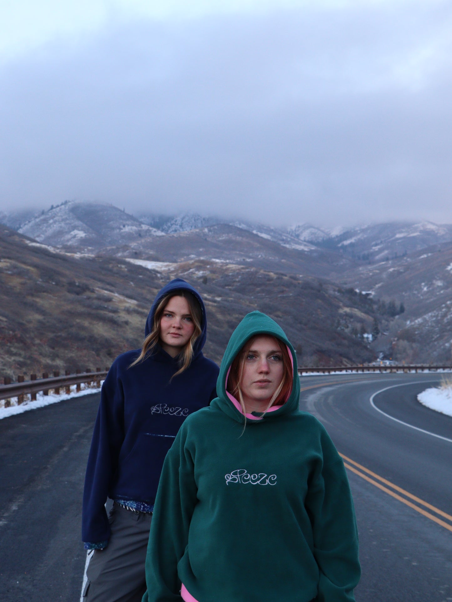 STEEZE HOODIE - Green and Pink